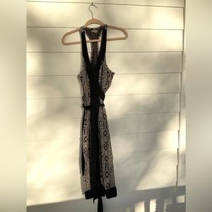 Urban Outfitters wrap dress in black and tan. Size small (fits like XS/S)